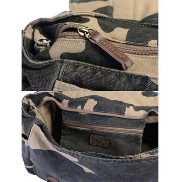 Waterproof Wash Camouflage Canvas Large Capacity Travel Bag Military Bag Crossbody Bag