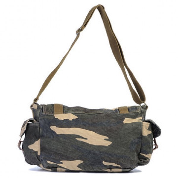 Waterproof Wash Camouflage Canvas Large Capacity Travel Bag Military Bag Crossbody Bag