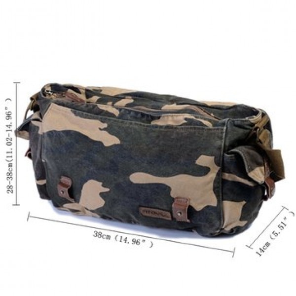 Waterproof Wash Camouflage Canvas Large Capacity Travel Bag Military Bag Crossbody Bag