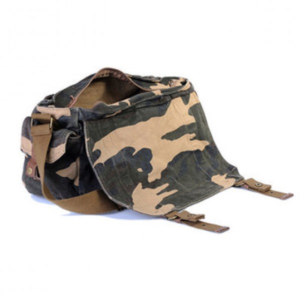 Waterproof Wash Camouflage Canvas Large Capacity Travel Bag Military Bag Crossbody Bag