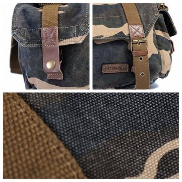 Waterproof Wash Camouflage Canvas Large Capacity Travel Bag Military Bag Crossbody Bag