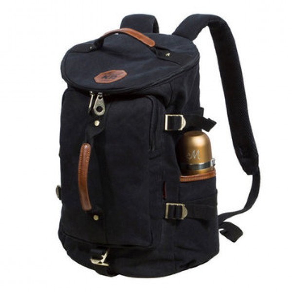 KAUKKO Vintage Canvas Messenger Rucksack Outdoor Hiking Camping Backpacks