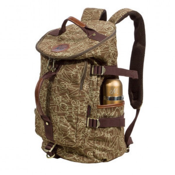KAUKKO Vintage Canvas Messenger Rucksack Outdoor Hiking Camping Backpacks