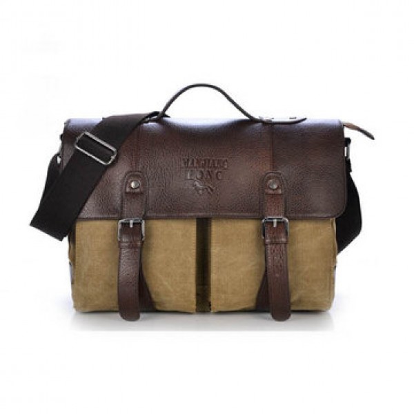 Mens Shoulder Casual Business Canvas Messenger Bag