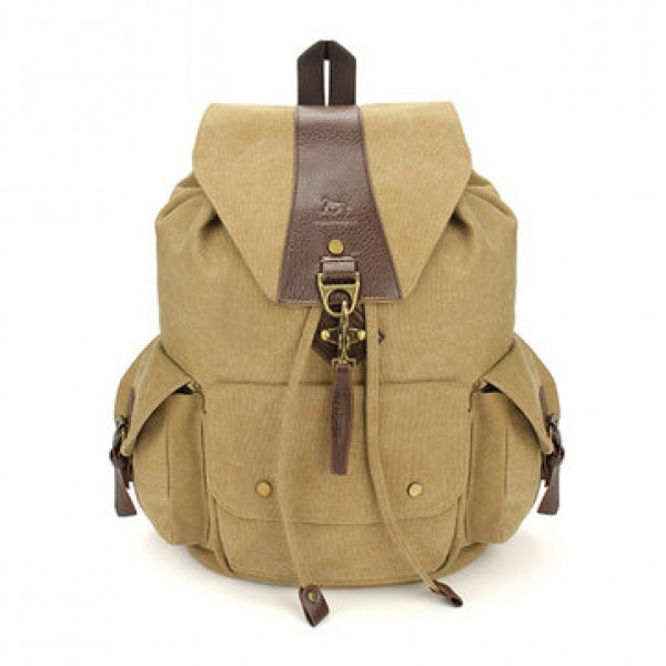 Casual Vintage Men Backpacks Canvas Women Backpack...