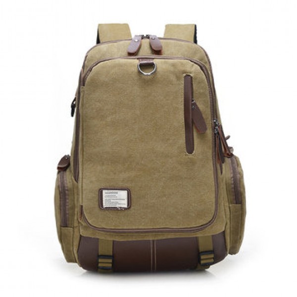 Large Capacity Vintage Canvas Laptop Bag Backpack For Men