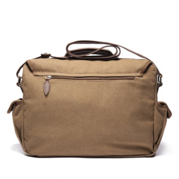 Ekphero Men Retro Messenger Bag Shockproof Shoulder Bag with 15.6 inch Laptop Pocket