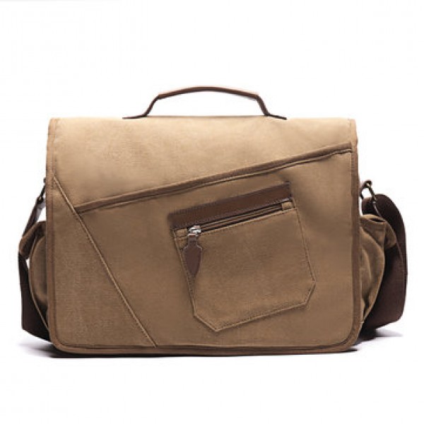 Ekphero Men Retro Messenger Bag Shockproof Shoulde...