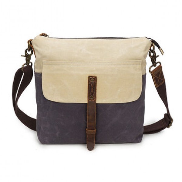 Canvas Leisure Vintage Waterproof Shoulder Bag Cro...