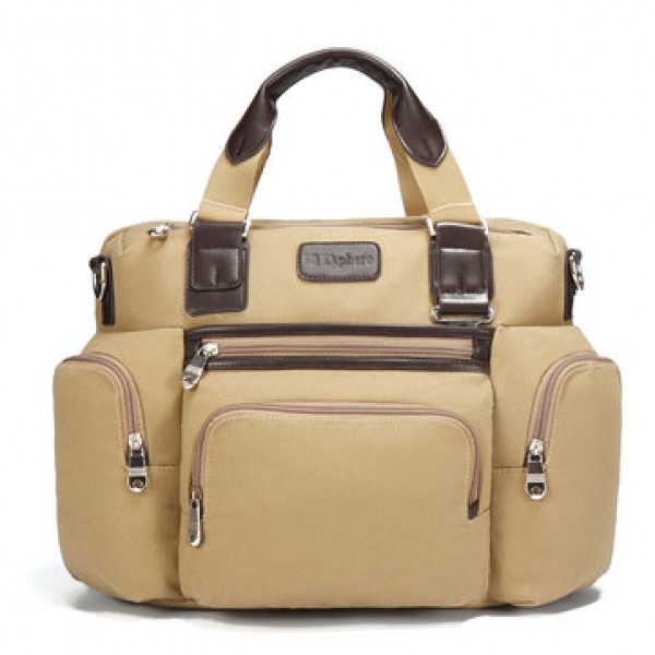 Canvas Business Casual Travel Laptop Bag Large Capacity Multi-pocket Handbag Crossbody Bag