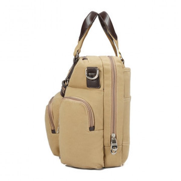 Canvas Business Casual Travel Laptop Bag Large Capacity Multi-pocket Handbag Crossbody Bag