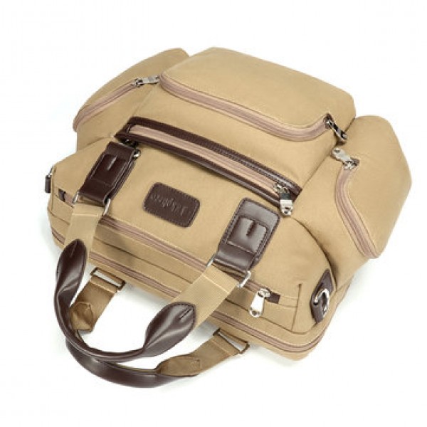 Canvas Business Casual Travel Laptop Bag Large Capacity Multi-pocket Handbag Crossbody Bag
