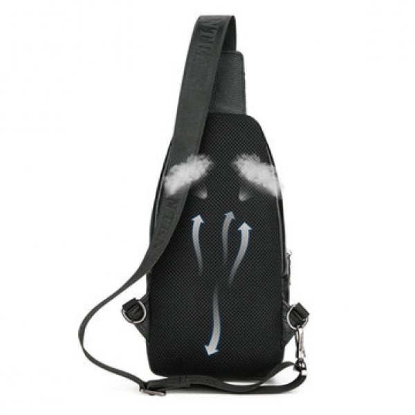 Fashion Genuine Leather Men Bag Chest Bag Business Casual Crossbody Shoulder Bag