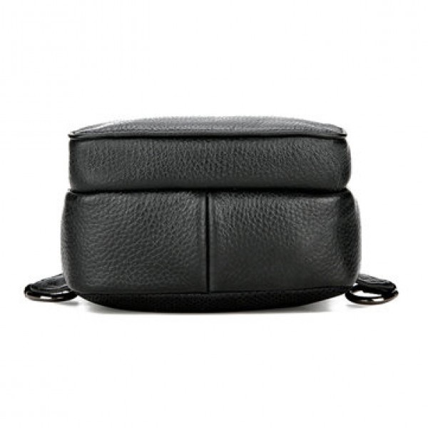 Fashion Genuine Leather Men Bag Chest Bag Business Casual Crossbody Shoulder Bag