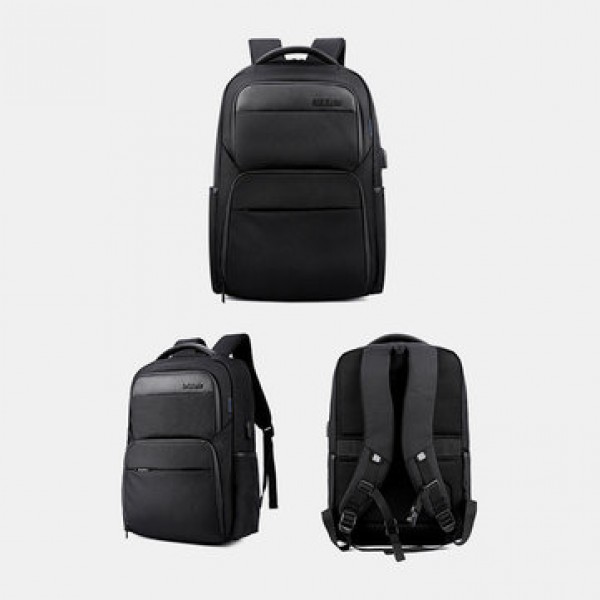 Men Large Capacity Mukti-layer Waterproof Multifunctional Backpack Handbag With USB Charging Port