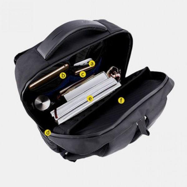 Men Large Capacity Mukti-layer Waterproof Multifunctional Backpack Handbag With USB Charging Port