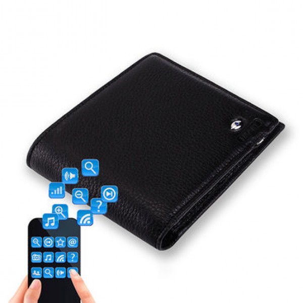 Genuine Leather Smart Wallet bluetooth Anti Theft Anti Lost Selfie Wallet