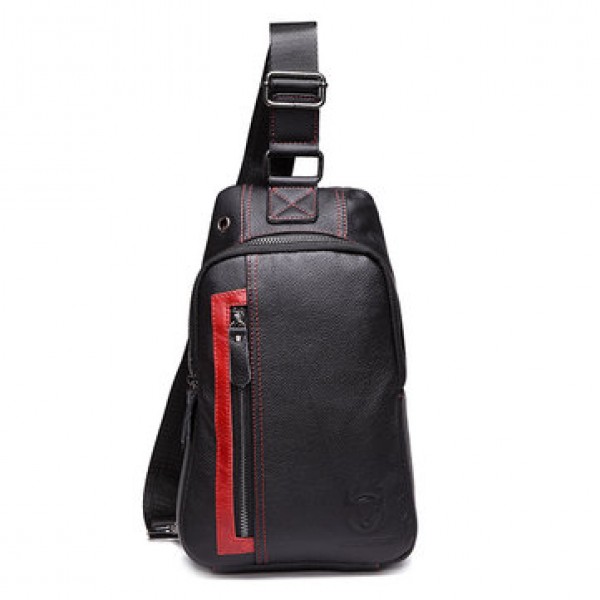Casual Men Genuine Leather Crossbody Outdoor Sport...