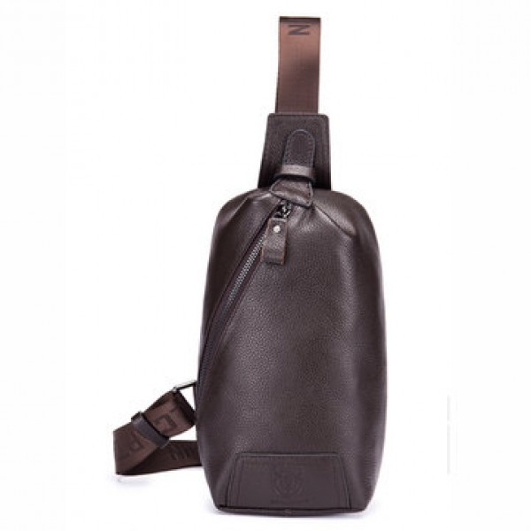 Bullcaptain&reg; Men Genuine Leather Brown Sli...