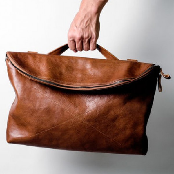 Ekphero Men Handbag Casual Multifunction Foldable Solid Crossbody Bag Business Bag