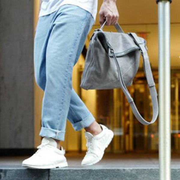 Ekphero Men Handbag Casual Multifunction Foldable Solid Crossbody Bag Business Bag