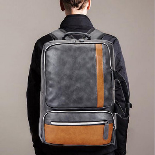 Men Large Capacity PU Leather Casual Multifunction...